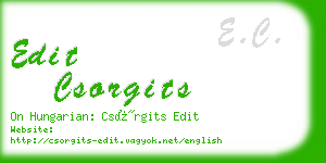 edit csorgits business card